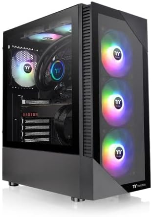 Gabinete Gamer Thermaltake View 200 TG X3 Fan ARGB Black CA1X300M1WN00