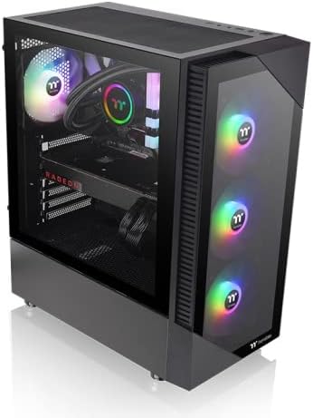 Gabinete Gamer Thermaltake View 200 TG X3 Fan ARGB Black CA1X300M1WN00
