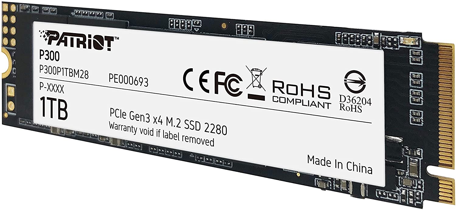 Almacenamiento Disco Solido SSD NVMe Patriot 1TB P300 M.2 PCIe PE000693-P300P1TBM28