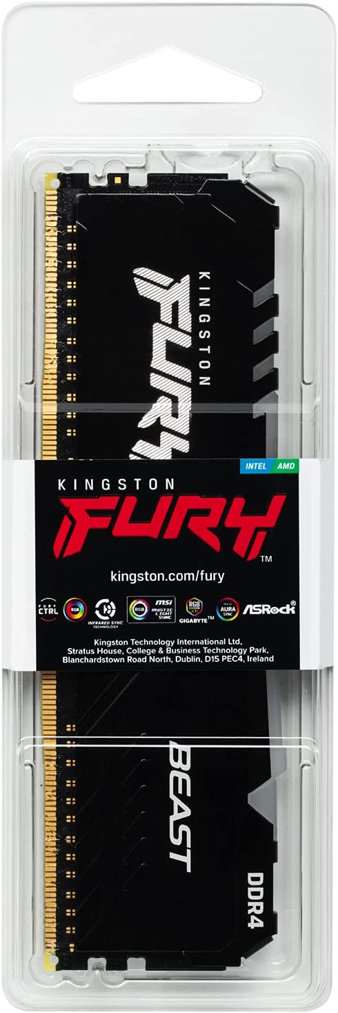 Memoria Ram DDR4 32GB Kingston 3200MHz Fury Beast RGB KF432C16BBA/32 ...