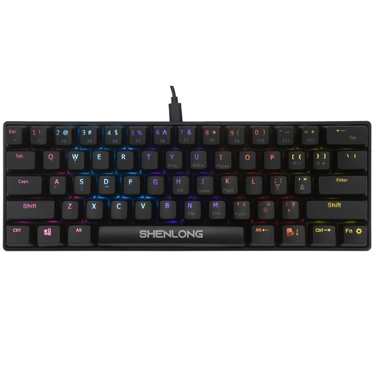 Perifericos Teclado USB Shenlong Ultra Compacto Switch Blue Gamer Mecanico UMK6100SB