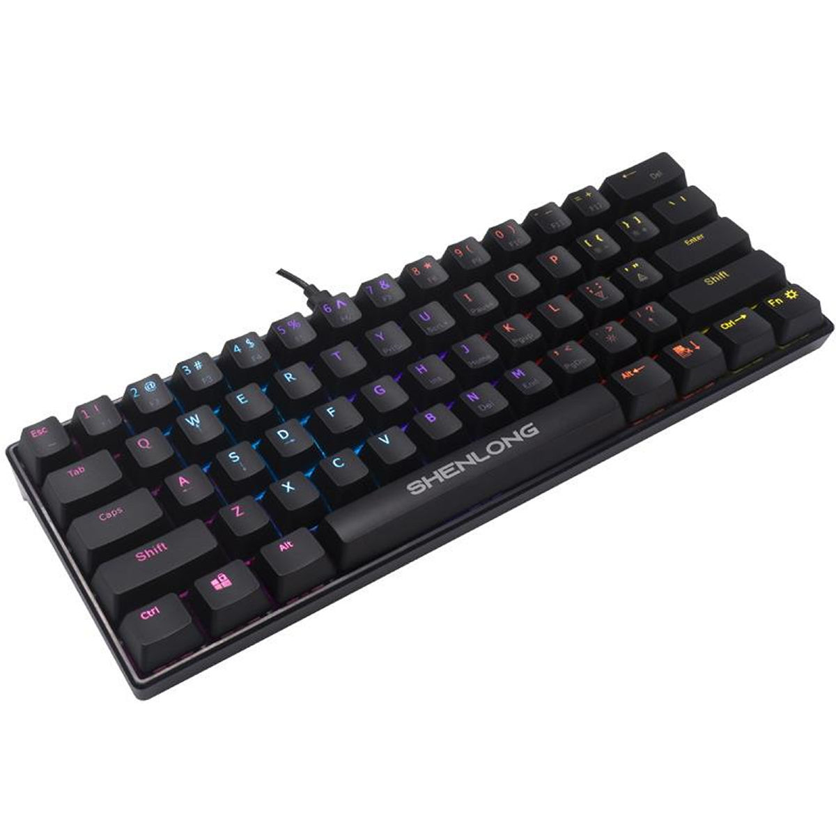 Perifericos Teclado USB Shenlong Ultra Compacto Switch Blue Gamer Mecanico UMK6100SB