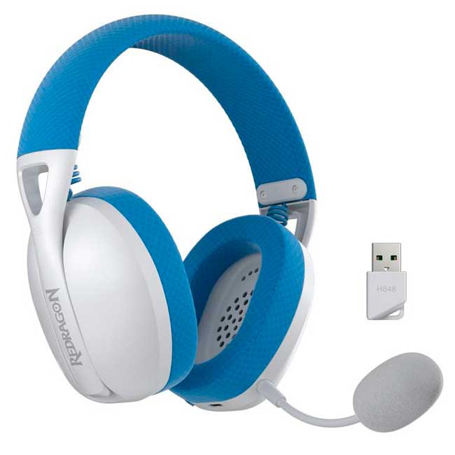 Perifericos Auricular Redragon Ire Pro White/Blue Wireless Gamer H848B