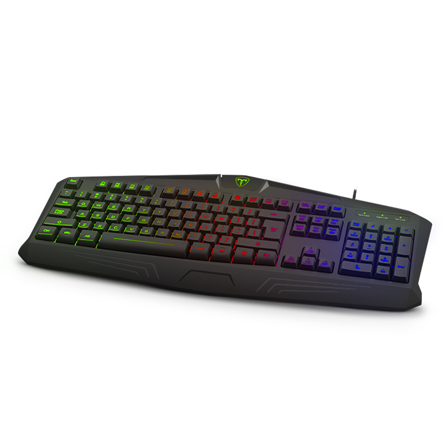 Perifericos Teclado USB T-Dagger Tanker Rainbow Black Gamer T-TGK106