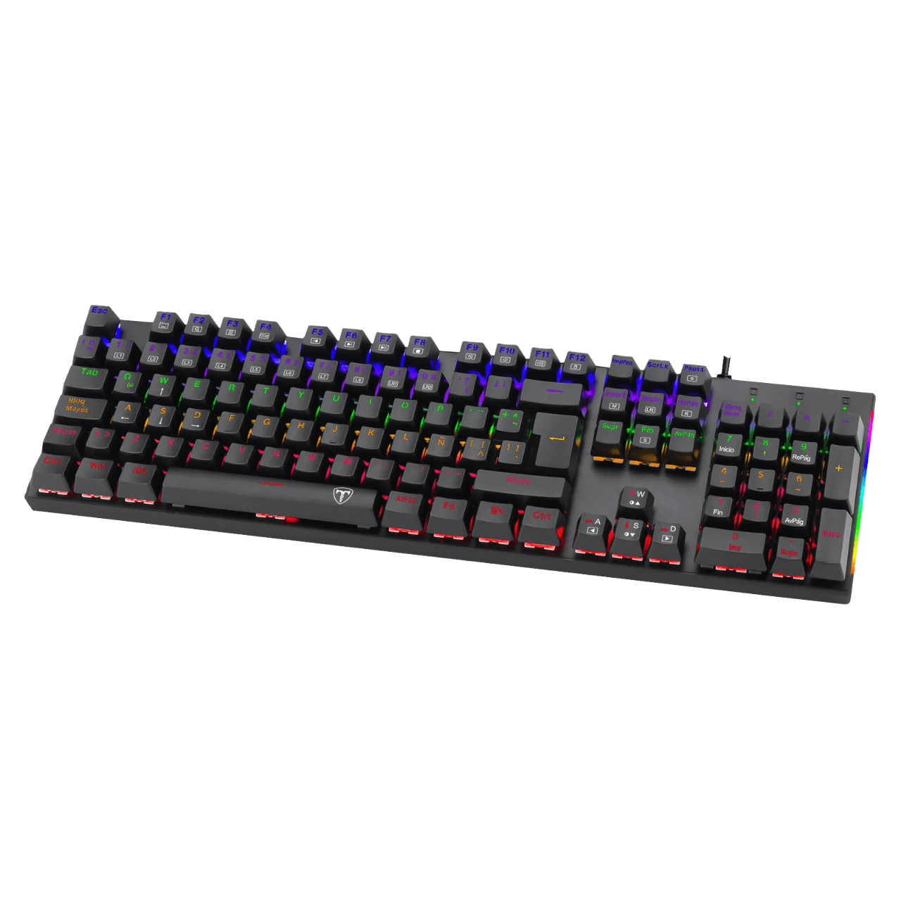Perifericos Teclado USB T-Dagger Naxos Rainbow Red Switch Gamer Mecanico T-TGK310-RD