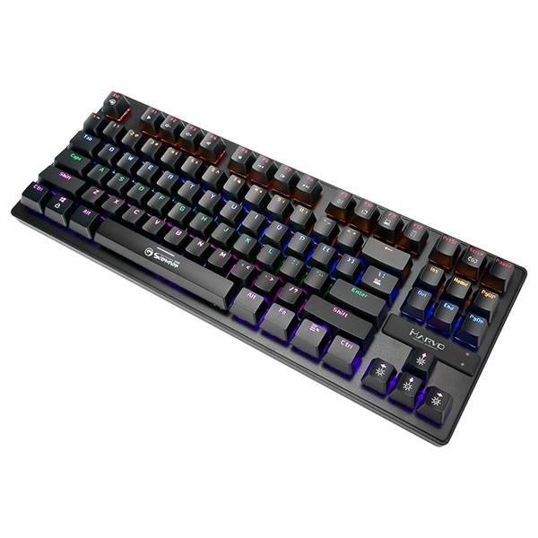 Perifericos Teclado USB Marvo Rainbow Switch Blue Gamer Mecanico KG901