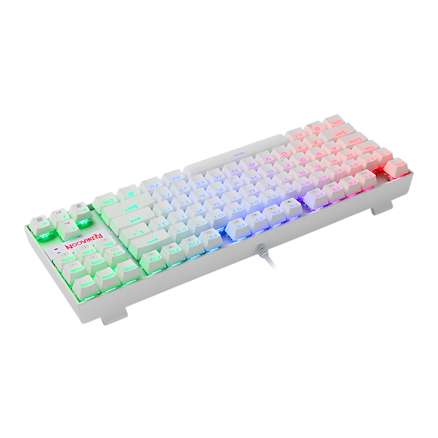 Perifericos Teclado USB Redragon Kumara White RGB Red Switch Gamer Mecanico K552