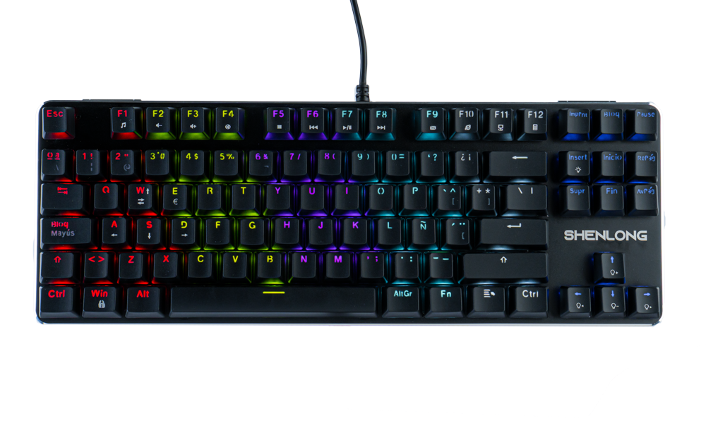 Perifericos Teclado USB Shenlong Rainbow Switch Blue Gamer Mecanico SMK5900SB