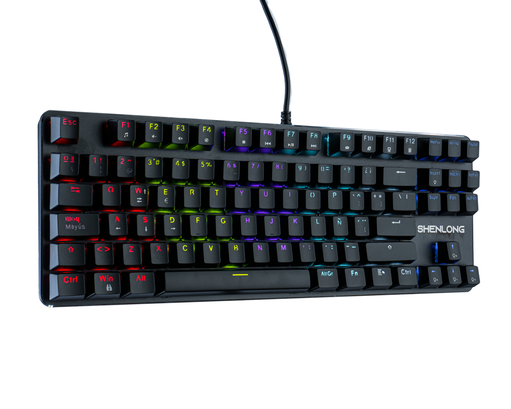 Perifericos Teclado USB Shenlong Rainbow Switch Blue Gamer Mecanico SMK5900SB
