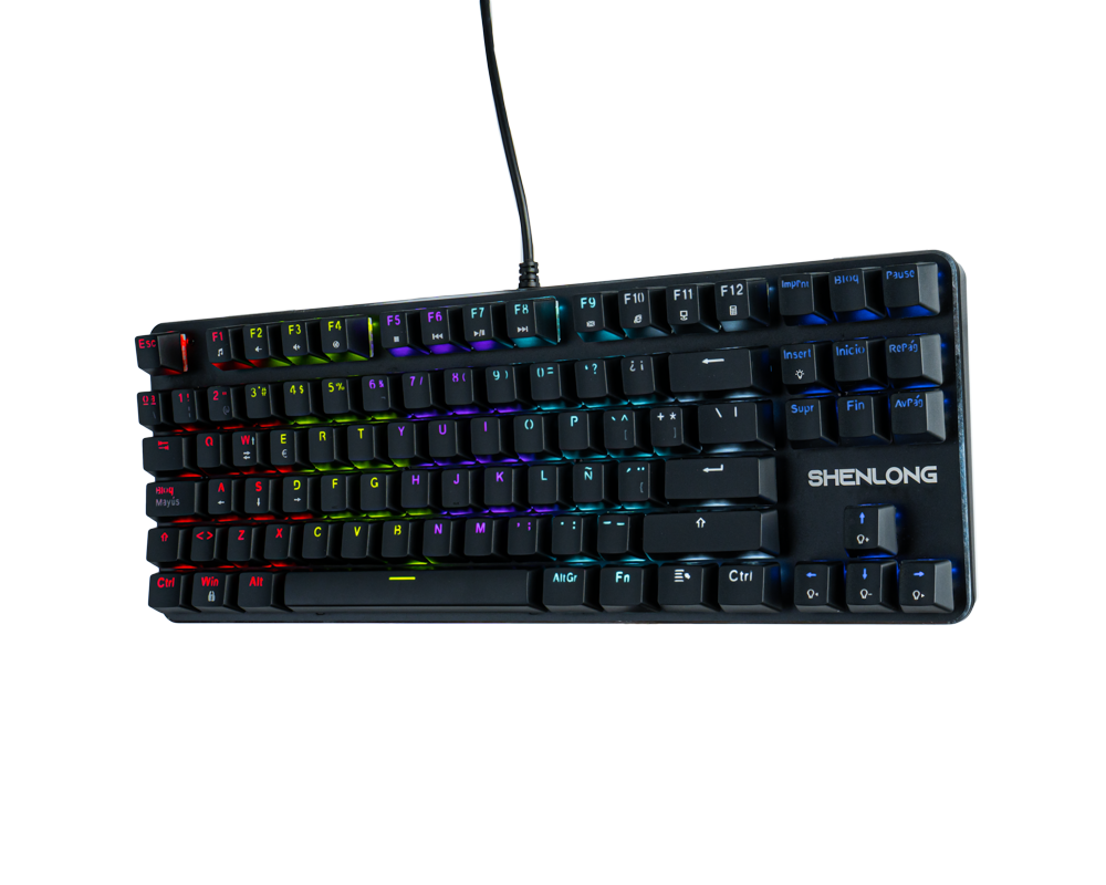 Perifericos Teclado USB Shenlong Rainbow Switch Blue Gamer Mecanico SMK5900SB