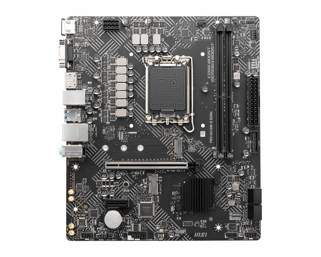 Motherboard Intel MSI PRO H610M-G DDR4 S1700