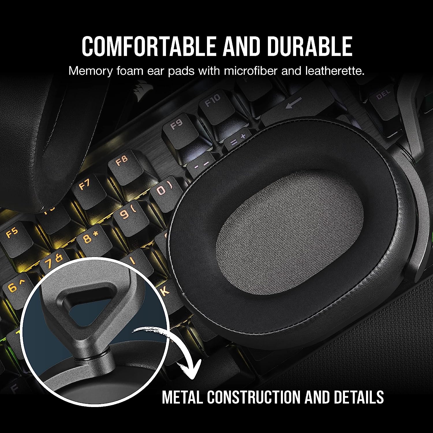 Perifericos Auricular Corsair HS65 Surround 7.1 Carbon Gamer CA-9011270-NA