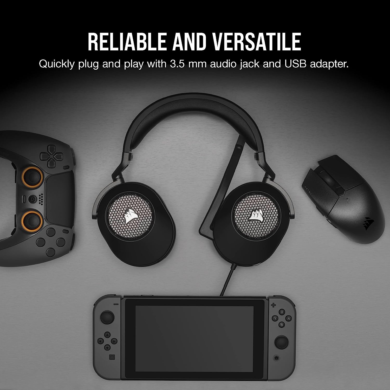 Perifericos Auricular Corsair HS65 Surround 7.1 Carbon Gamer CA-9011270-NA