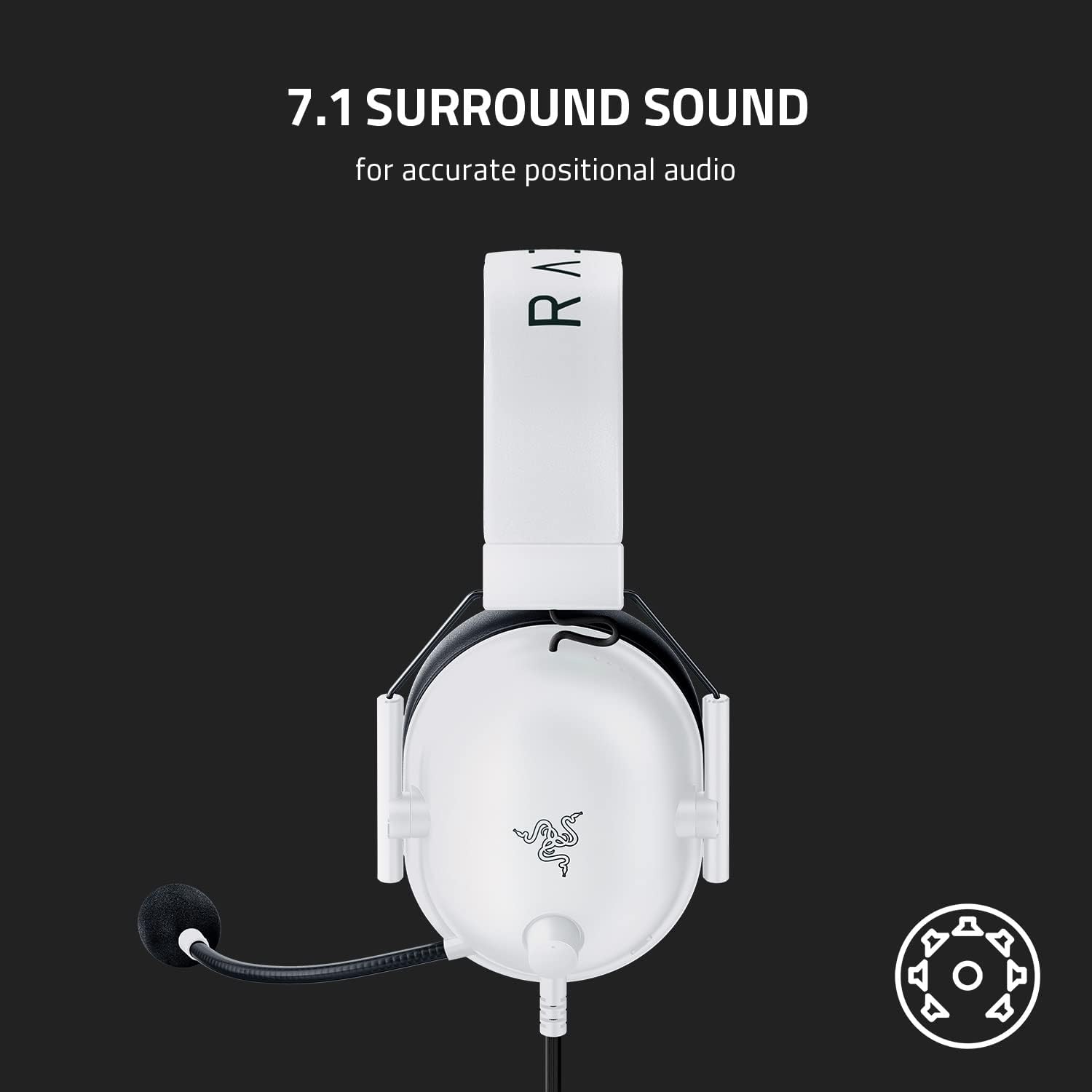 Perifericos Auricular Razer Blackshark V2 X 7.1 White Gamer RZ04-03240700-R3U1