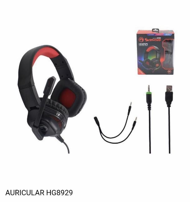 Perifericos Auricular Marvo Blacklit 3.5mm HG8929