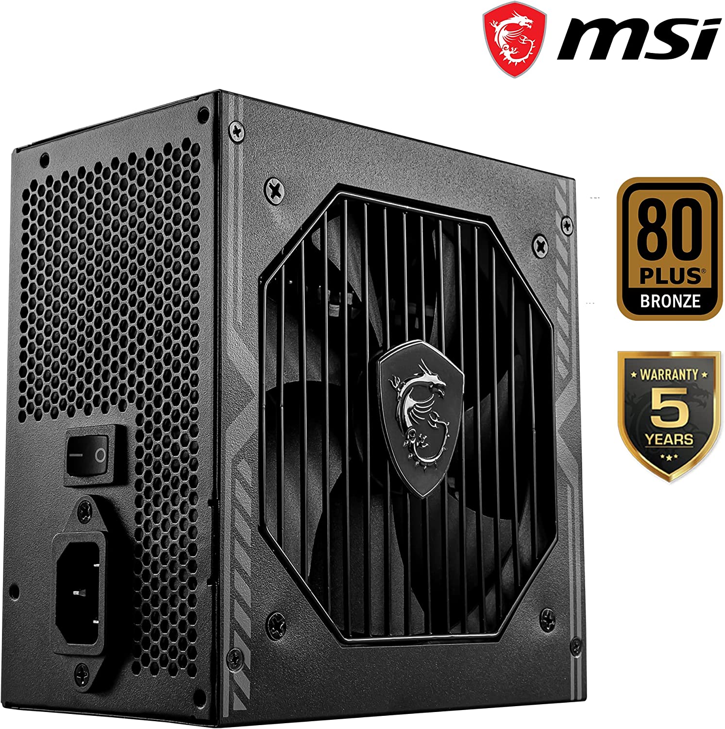 Fuente Certificada MSI 650W 80 Plus Bronze A650BN