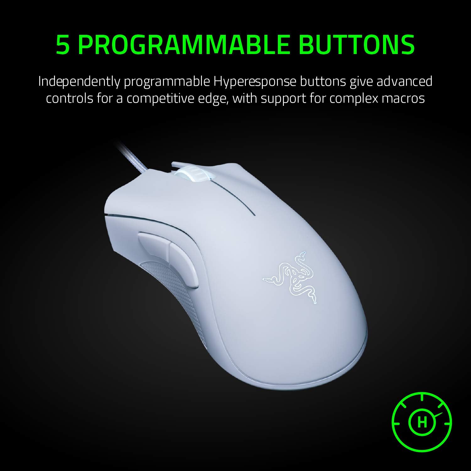 Perifericos Mouse USB Razer Deathadder Essential White Gamer RZ01-03850200-R3M1