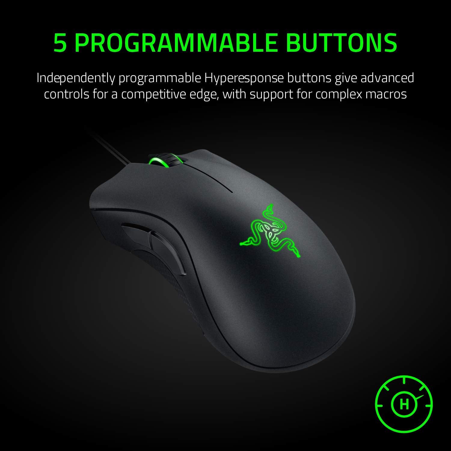 Perifericos Mouse USB Razer Deathadder Essential Black Gamer RZ01-03850100-R3M1