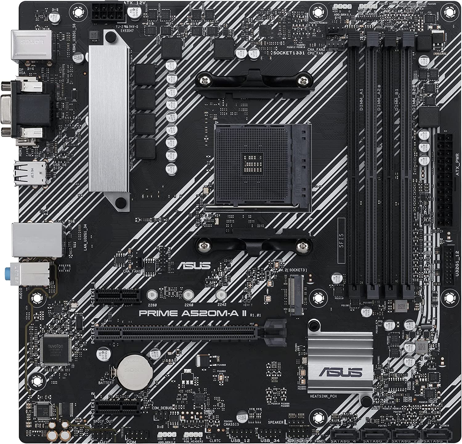 Motherboard Amd Asus Prime A520M-A II CSM AM4