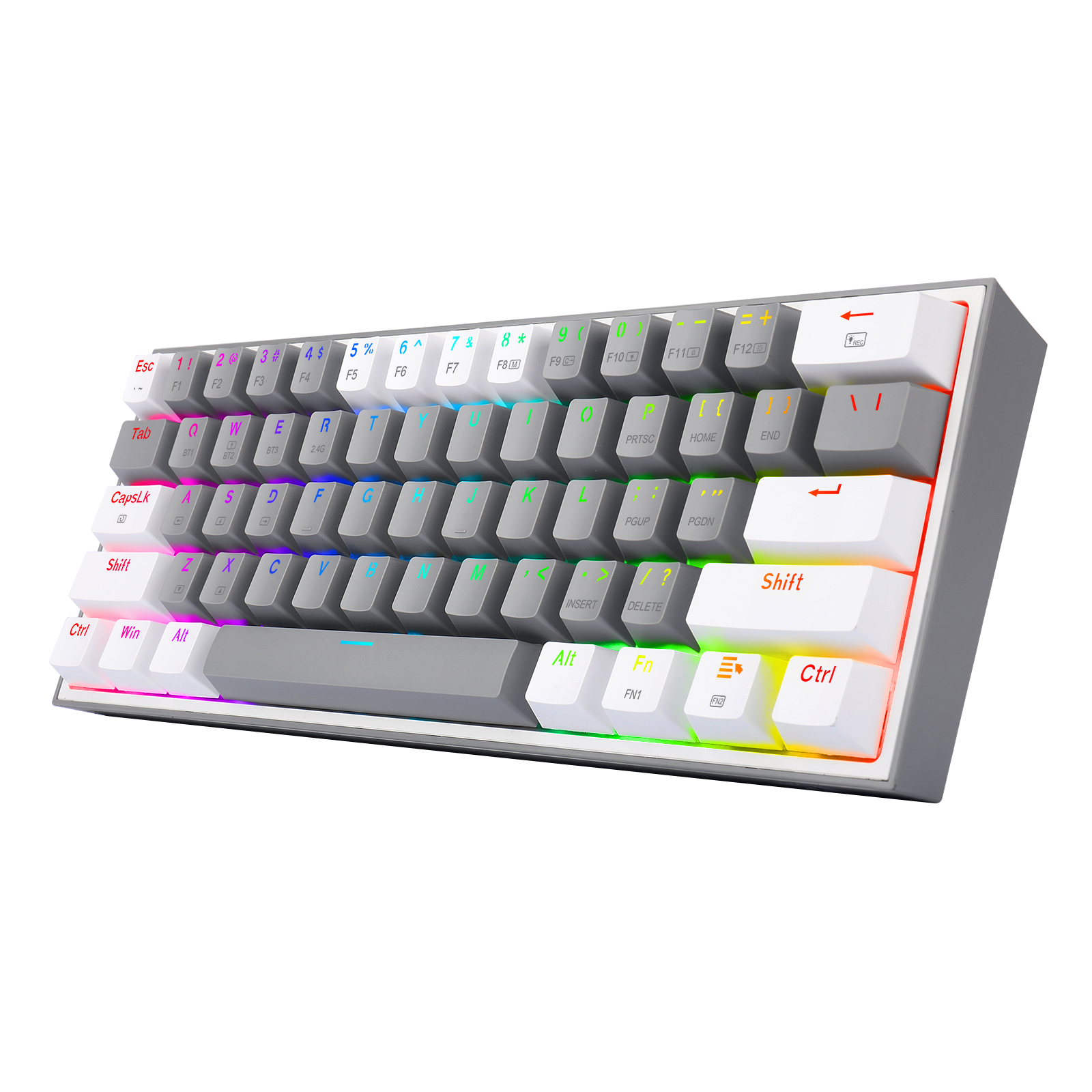 Perifericos Teclado Inalambrico Redragon Fizz PRO Gray/White Switch Red Gamer Mecanico BT K616-RGB