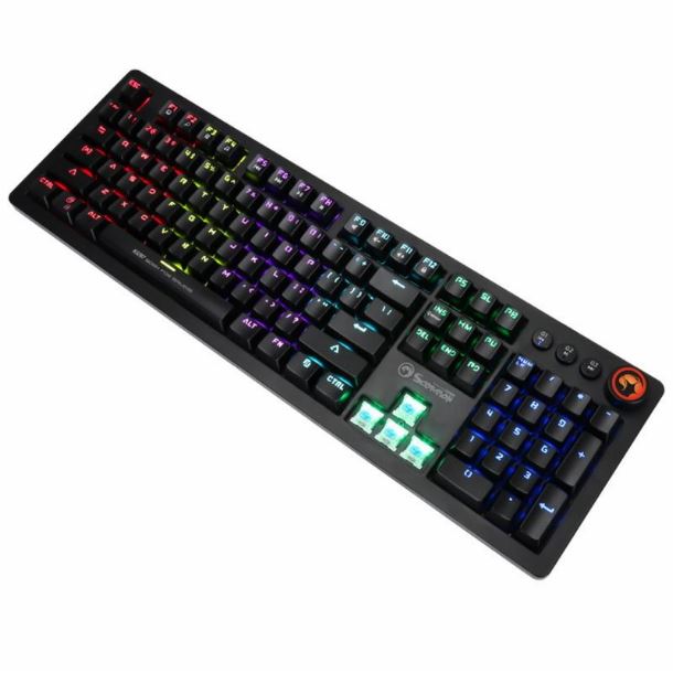 Perifericos Teclado USB Marvo Rainbow Switch Blue Gamer Mecanico KG917 SP
