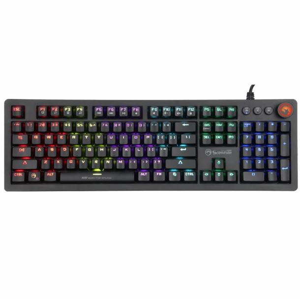 Perifericos Teclado USB Marvo Rainbow Switch Blue Gamer Mecanico KG917 SP