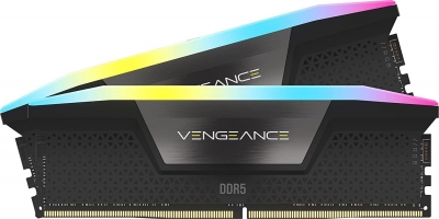 MEMORIA RAM DDR5 32GB (2X16) CORSAIR 6400MHZ VENGEANCE RGB BLACK CMH32GX5M2B6400C36