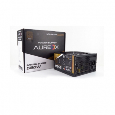FUENTE CERTIFICADA AUREOX 550W 80 PLUS BRONZE ARXGU-80PBZ-550W
