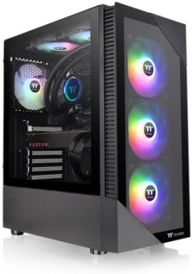 GABINETE GAMER THERMALTAKE VIEW 200 TG X3 FAN ARGB BLACK CA'1X3'00M1WN'00