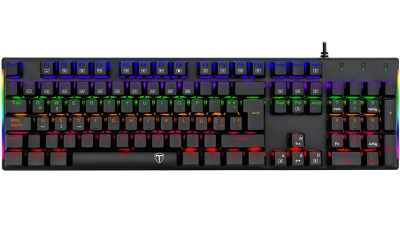 PERIFERICOS TECLADO USB T-DAGGER NAXOS RAINBOW BLUE SWITCH GAMER MECANICO T-TGK310-BL