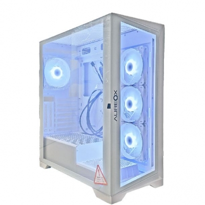 GABINETE GAMER AUREOX PHOBOS WHITE X4 FAN ARGB ARX 420G