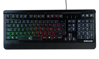 PERIFERICOS TECLADO USB SHENLONG RAINBOW GAMER KB8700