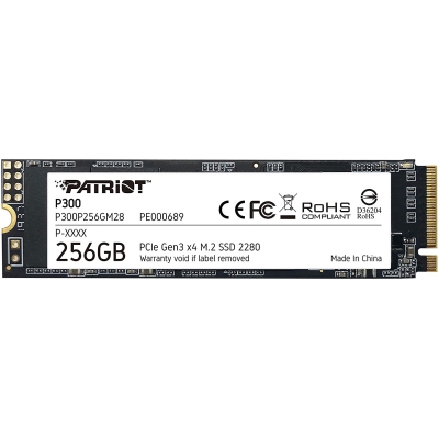 ALMACENAMIENTO DISCO SOLIDO SSD NVME PATRIOT 256GB P300 M.2 PCIE PE000689-P300P256GM28