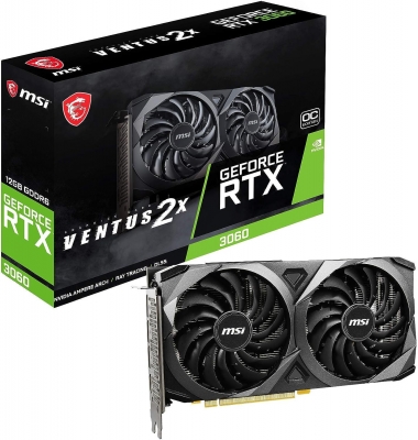 PLACA DE VIDEO NVIDIA GEFORCE MSI RTX 3060 VENTUS 2X OC 12GB 912-V397-050