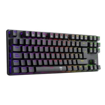 PERIFERICOS TECLADO USB T-DAGGER BORA BLACK RAINBOW SWITCH RED GAMER MECANICO T-TGK313-RD