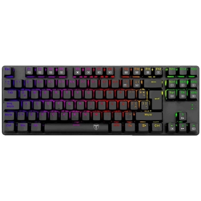 PERIFERICOS TECLADO USB T-DAGGER BORA BLACK RAINBOW SWITCH BLUE GAMER MECANICO T-TGK313-BL