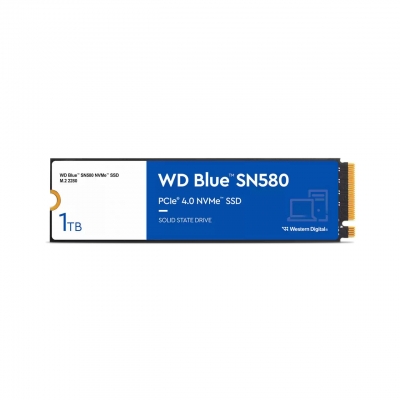 ALMACENAMIENTO DISCO SOLIDO SSD NVME WESTERN DIGITAL 1TB BLUE SN580 M.2 PCIE WDS100T3B0E-00CHF0