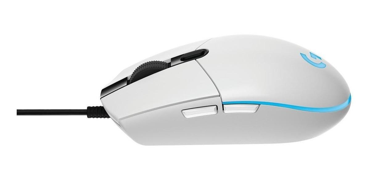 Periféricos Mouse Gamer Logitech Gaming Lightsync White 8000 DPI G203