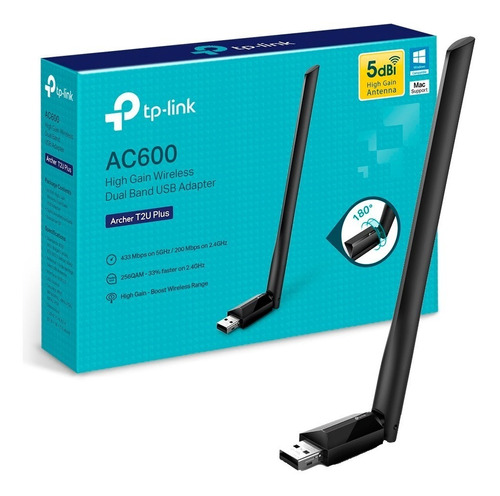 Placa De Red Tp-Link AC600 Dual Band T2U Plus