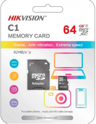 Varios MicroSD Hikvision C1 Clase 10 92Mb 64GB