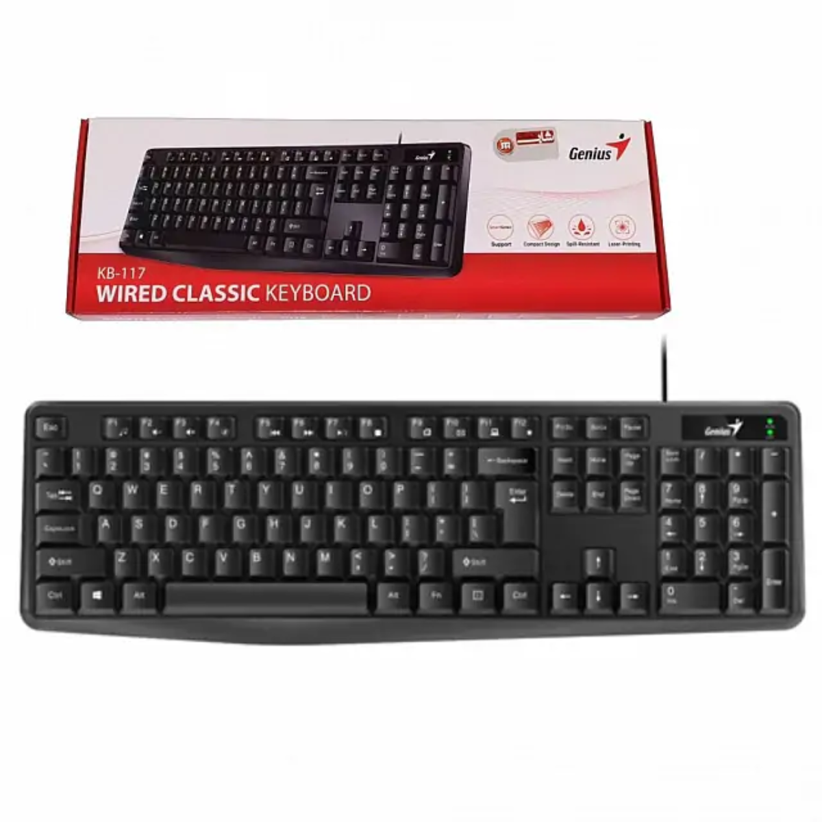 Periféricos Teclado USB Genius Black SP KB-117