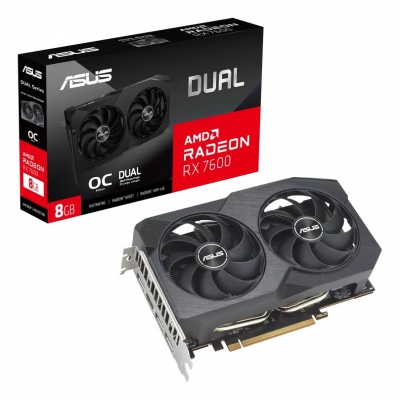 Placa De Video AMD Asus RX 7600 DUAL OC 8GB GDDR6