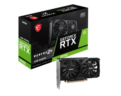 Placa De Video Nvidia MSI Ventus X2 OC RTX 3050 6GB GDDR6