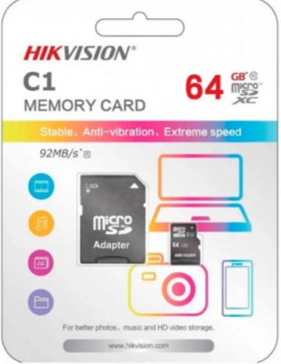 VARIOS MICROSD HIKVISION C1 CLASE 10 92MB 64GB