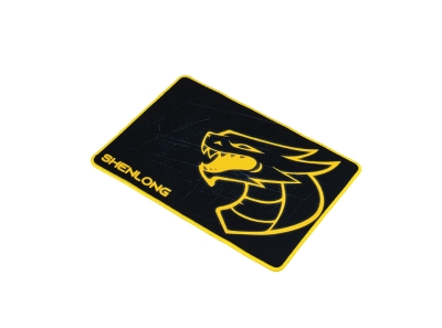 PERIFÉRICOS PAD MOUSE SHENLONG NEGRO CON AMARILLO BORDADO P1000M