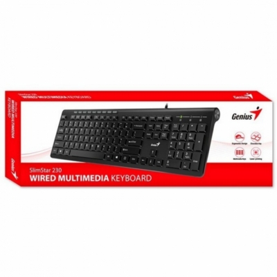 PERIFÉRICOS TECLADO USB GENIUS SLIMSTAR BLACK 230USB