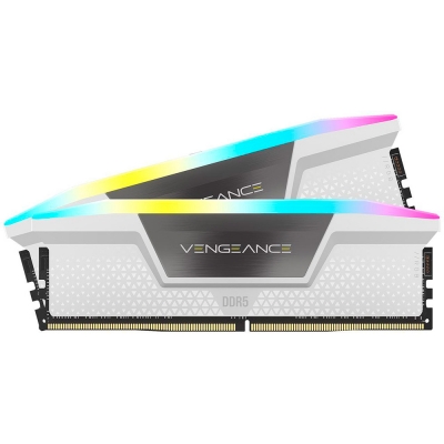 MEMORIA RAM DDR5 32GB (2X16) CORSAIR VENGEANCE RGB WHITE 5600MHZ