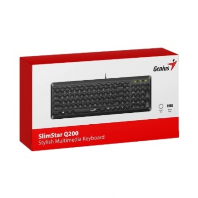 PERIFÉRICOS TECLADO USB GENIUS SLIMSTAR Q200 BLACK