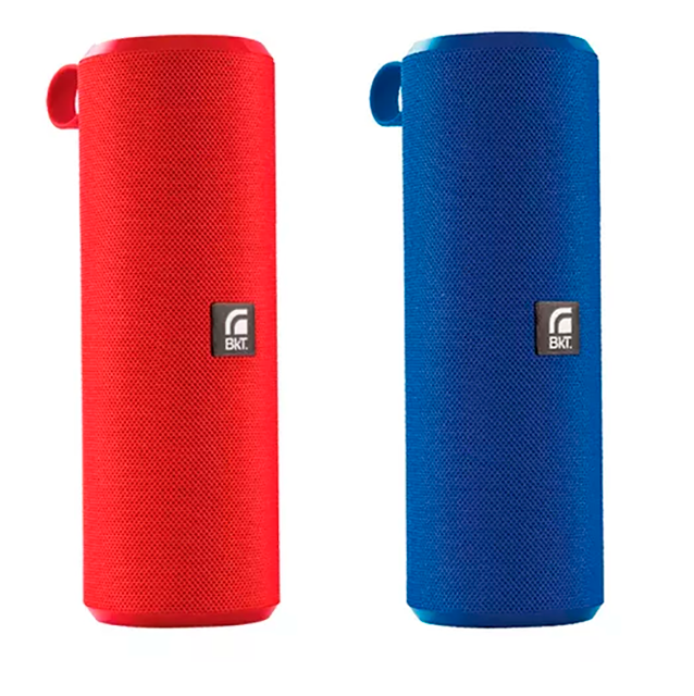  Parlante Portátil  Bkt Pbb501  Bluetooth 12w  Microsd Usb  FM AUX   Resistente al agua     ROJO AZUL