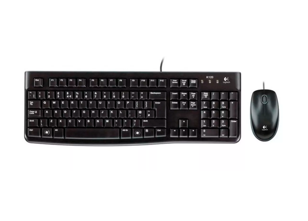 COMBO TECLADO Y MOUSE MK120 LOGITECH ESPAÑOL     CON CABLE
